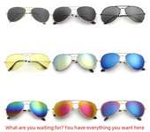 Gafas de sol clásicas de aviador de metal para hombre y mujer - Serie Toad 3025/3026 Adult Model 3026