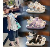 Sandalias de verano de moda para niños, zapatillas deportivas para niños y niñas, sandalias deportivas de verano para bebés, sandalias de playa de moda para niños, zapatillas para bebés pequeños 23 insole14.3CM negro