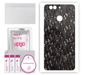 apgo Protective Skin Sticker for the back compatible with Huawei nova 2 plus, Wrap Film, Foil, Vinyl - Pattern Carbon Black Pixel