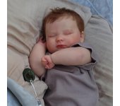 Muñeco Bebé Reborn Joseph Lindo Hecho a Mano 50/60cm Cuerpo de Tela Suave Muñecas de Simulación Realista Piel Pintada 3D Muñeco Recién Nacido para Regalo de Niños 60cm Cloth Body Doll