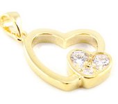Les Trésors De Lily [H2599] - Colgante 'Love' chapado en oro blanco oro