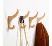 Perchero de madera para pared, colgador de puerta, soporte decorativo para llaves, organizador de dispositivos de almacenamiento multiusos, accesorios de cocina y baño