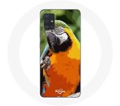 Coque pour Samsung Galaxy A51 5G Aras Perroquet Orange vert