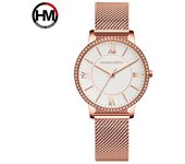 Relojes de mujer con diamantes de cuarzo japonés, relojes de pulsera con diamantes de imitación, relojes de vestir informales de lujo para mujer, reloj femenino