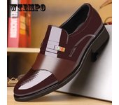 Primavera/Verano Zapatos de Hombre Zapatos de Cuero Informales de Negocios Zapatos Casuales de Hombres Zapatos de Vestir de Negocios Trabajo Matrimonial Zapatos de Papá Zapatos Formales para Marido 44 negro