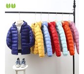 Moda nueva ropa de algodón para niños chaqueta de plumón ligera para niños abrigo chaqueta acolchada de algodón para bebé 110cm rojo