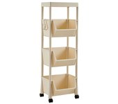 household Kitchen Organizers Movable Trolley Creative Kitchen Storage Rack 8