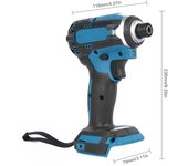 Destornillador multifuncional para el hogar, taladro de impacto de 18V, velocidades continuas, formas de rotación conmutables varios colores