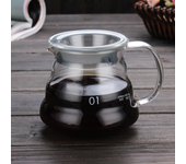 Cafetera Leeseph de vidrio transparente de 350/600 ml con tapa para compartir, accesorios para cafeteras espresso