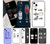 Funda para teléfono con forma de taza de café y vino para iPhone 12, 11, 13, 14 Pro Max, X, XR, XS Max, 7, 8 Plus, SE 2020, 12 Mini, 13 Mini iPhone 6 6s
