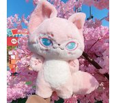 Muñeco de peluche de lobo pequeño, muñeco divertido 38cm 0.5kg color rosa