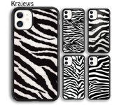 Funda de teléfono suave con diseño de cebra en blanco y negro, monocromática, para iPhone 14, 5, SE, 6s, 7, 8 Plus, X, XR, XS, 11, 12, 13 Pro Max iPhone 6plus