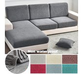 Funda para cojín de asiento de Jacquard no impermeable, funda elástica para sofá, sala de estar, mascotas, niños, funda extraíble, Protector de muebles 1pc Normal size 1