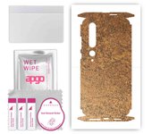 apgo Protective Skin Sticker for the back+sides compatible with Xiaomi Mi 10 Pro 5G, Full Wrap Film, Foil, Vinyl - Pattern Rusty Copper