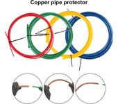 CT-205 Herramientas de refrigeración para aire acondicionado Herramienta de abocardado de tuberías de aire acondicionado Protección de cables 4 piezas/juego Protector de tubo de cobre Sin deformación CT-205-L