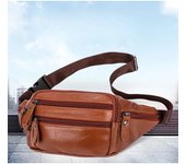 Bolsos de pecho de cuero para hombre, bolso bandolera para hombre, riñonera de cuero para hombre, bolso bandolera para deportes al aire libre, riñonera pequeña