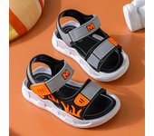 Sandalias para niño en verano, zapatos grandes antideslizantes de suela blanda para niños, zapatos de playa para niños 25 rojo