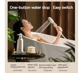 Accesorios de baño Dd-home Ducha de lluvia a gas negra que aumenta la presión del calentador de agua Cabezales de ducha de verano Pulidos para casa de campo beige