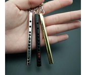 Mini llavero de instrumento Musical de bolsillo, accesorios de Cosplay, llavero de flauta, colgante, 1 ud. plata