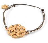 Les Trésors De Lily [H9818] - Bracelet Créateur 'Camélia' beige camel beige