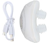 Dispositivo eléctrico para prevenir ronquidos, respiración fácil, mejora la calidad del sueño y soluciona el problema de los ronquidos. blanco