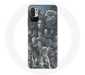 Coque pour Xiaomi Poco M3 Pro Game of Thrones Saison 8 Le Trône de Fer Affiche Personnages Fond Gris