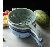 Filtro de agua para fregadero, escurridor de cocina, cesta de plástico para lavar, colador, mango para alimentos, recipiente para escurrir frutas y verduras.