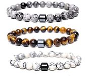 Pulsera anti-tabaco de 8 mm para dejar de fumar, regalo para hombres y mujeres.