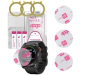3x apgo Ultra-Clear Hybrid protector de vidrio compatible con Garmin Fenix 7X Pro, nano vidrio flexible, excelente reemplazo para vidrio templado, resistente a rayones