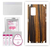 apgo Protective Skin Sticker for the back+sides compatible with Realme GT 5G, Full Wrap Film, Foil, Vinyl - Pattern Tigerwood
