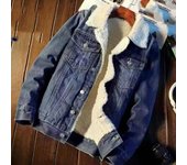 Chaqueta vaquera vintage de invierno para hombre con forro y botones acolchados y sueltos, chaqueta vaquera de talla grande 4XL