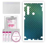 apgo Protective Skin Sticker for the back+sides compatible with Xiaomi Redmi Note 8T, Full Wrap Film, Foil, Vinyl - Pattern Carbon Chameleon CAKA1
