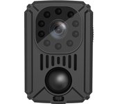 Grabador de vídeo portátil con cámara montada en el cuerpo HD de 1080P con visión nocturna automática y gran capacidad de batería negro