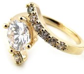 Anillo Chapado en Oro 'Sissi' oro blanco 52 oro