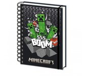 Minecraft Cuaderno encuadernado con alambre A5 3D y lenticular One Size negro