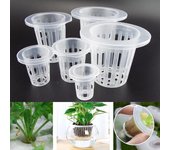 10 Uds. Red para cultivo de plantas, macetas para vivero, copa de malla para colonización hidropónica, soporte para cesta de plástico para invernadero sin suelo NO.25