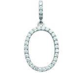 Les Trésors De Lily [L1157] - Pendentif Argent 'Sissi' blanc argenté - 18x14 mm blanco