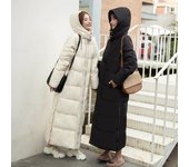 Chaqueta gruesa con capucha de algodón para mujer, nueva moda de invierno M beige
