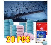 5/10/20 piezas Limpiador sólido de parabrisas de coche Tabletas efervescentes Agente lavaparabrisas de coche Limpiador de vidrio universal Polvo Hollín Auto Blue 10Pcs