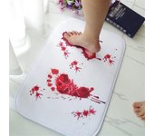 Alfombra de baño asusta a tus amigos, huella sangrienta, alfombra de baño, alfombra antideslizante