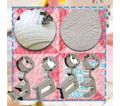 Pie de patchwork para bricolaje, acolchado, bordado, caña alta, herramienta para máquina de coser plata