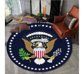 Alfombras redondas de águila americana para dormitorio, alfombras para sala de estar, alfombrilla para silla, alfombrillas térmicas para suelo, felpudo para niños 60cm