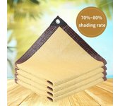 Red de sombreado engrosada para exteriores, patio, balcón, terraza, parasol, cubierta de piscina, tela de sombra para acampar, pérgola 2mx2m negro