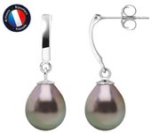 Pendientes - PERLINEA - Gala - Perlas Cultivadas de Tahití 8-9 mm - Oro Blanco - AAA+