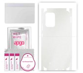 apgo Protective Skin Sticker for the back+sides compatible with Realme Narzo 50i, Full Wrap Film, Foil, Vinyl - Pattern Matte Transparent