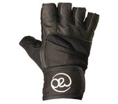 Fitness Mad Guantes de levantamiento de pesas de cuero unisex para adultos XL negro