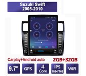 Radio de coche de 9,7 pulgadas para Suzuki Swift 2005-2010, Android 2 DIN, pantalla vertical Tesla, Carplay, reproductor multimedia de radio para coche, 2 + 32 GB