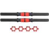 Barras de mancuernas de 40 cm para levantamiento de pesas con 4 tuercas, equipo de fitness