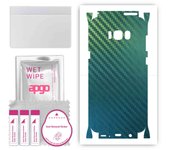 apgo Protective Skin Sticker for the back+sides compatible with Samsung Galaxy S8 Plus, Full Wrap Film, Foil, Vinyl - Pattern Carbon Chameleon CAKA1