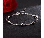 Tobillera Bohemia con borlas y campana para mujer, pulsera de plata 925 para el pie, cadena de serpiente